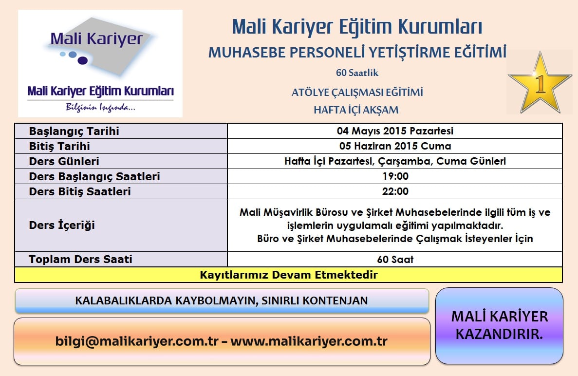 Muhasebe Personeli Yetiştirme Eğitimi