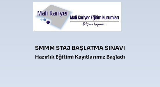 SMMM Staj Başlatma Sınavı Eğitimi