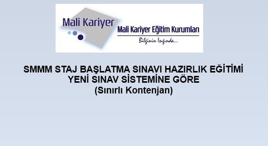 SMMM Staj Başlatma Sınavı Hazırlık Eğitimi