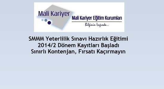 SMMM Staj Yeterlilik Eğitimi