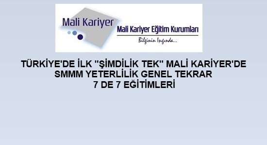 SMMM Yeterlilik 7 Gün 7 Ders Eğitimleri